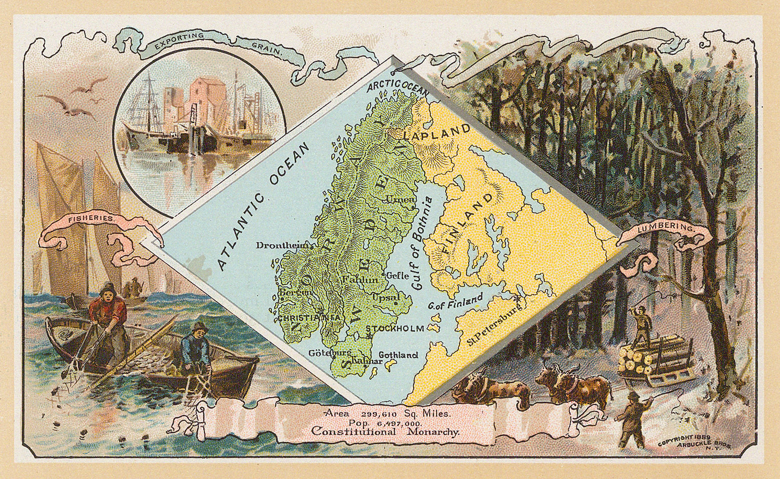 Arbuckle Brothers Company, Norway & Sweden, 1889