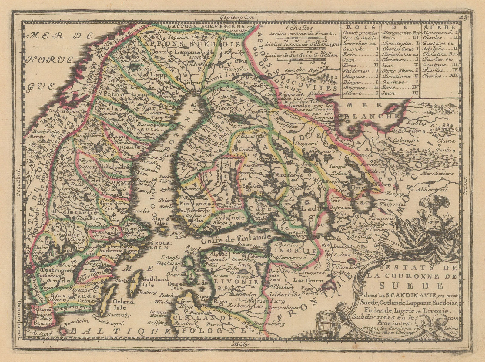 Jacques Chiquet, Sweden, Finland & the Baltic States, 1719