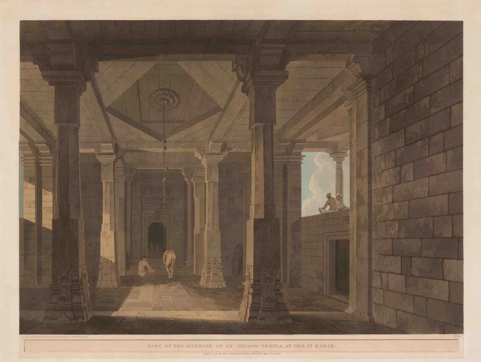 Thomas & William Daniell, India - Bihar, Umnga Surya Temple, 1800