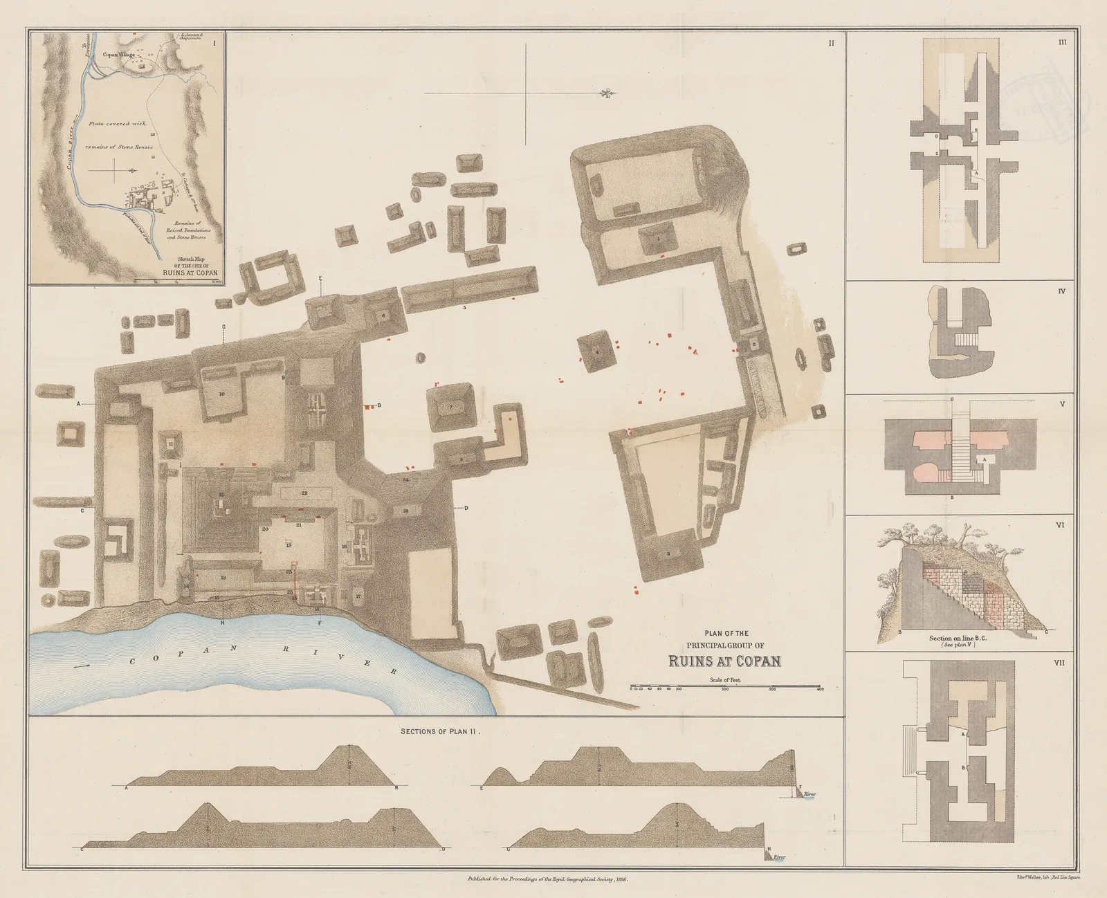 Royal Geographical Society (RGS), Ruins at Copan, 1886