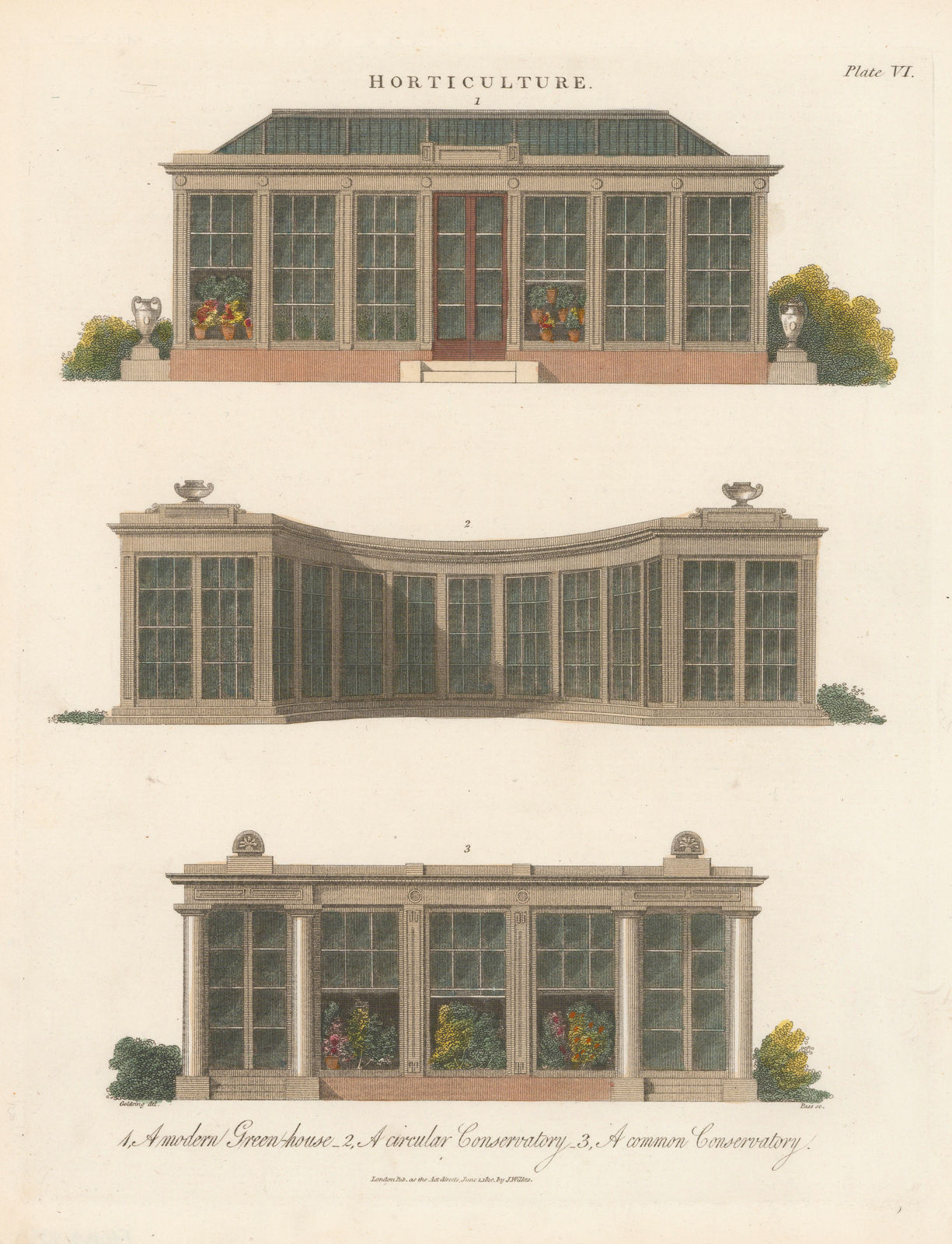 John Wilkes, Horticulture - Greenhouses, 1811