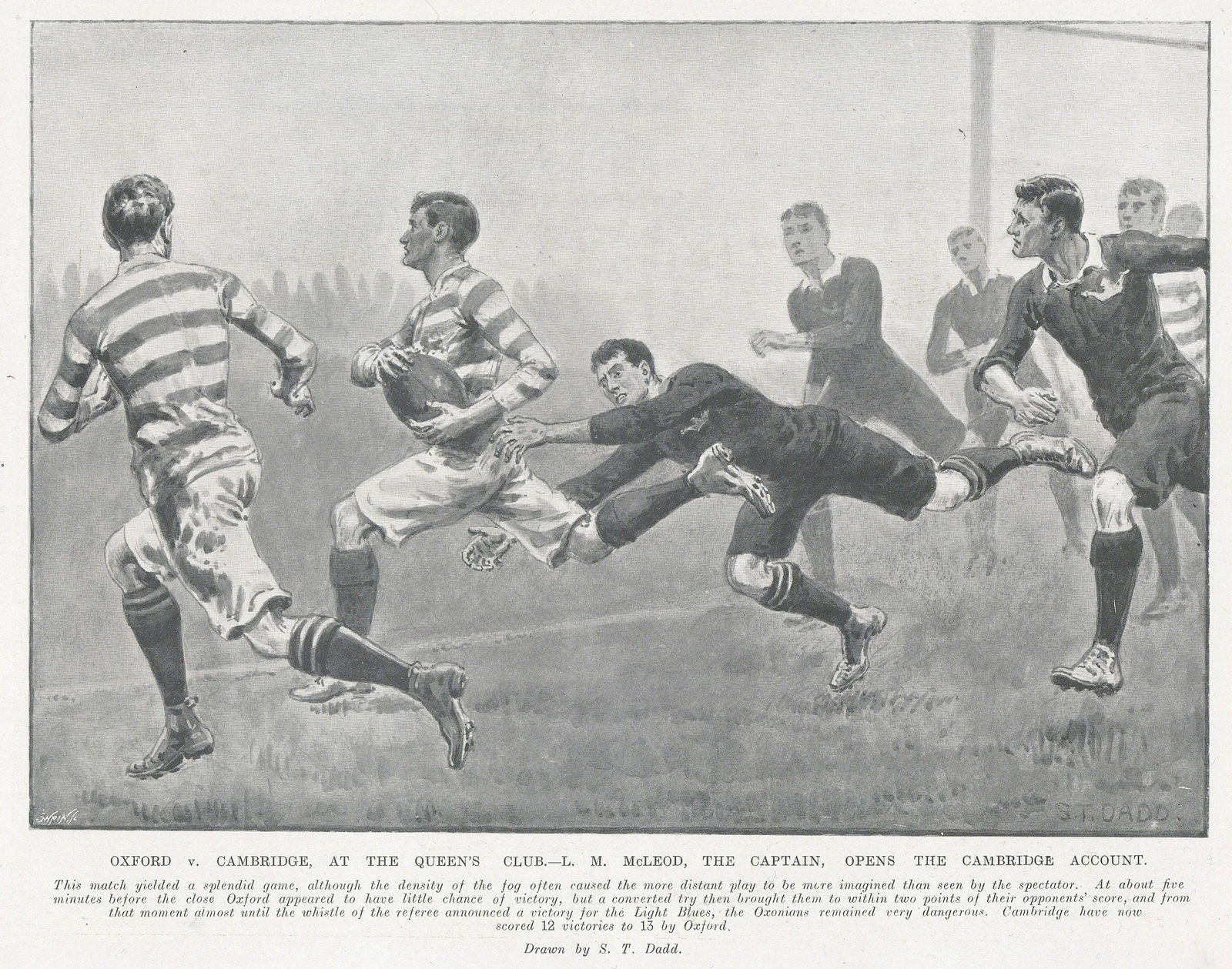 Illustrated Sporting and Dramatic News (ISDN), Rugby - Oxford v Cambridge, 1905