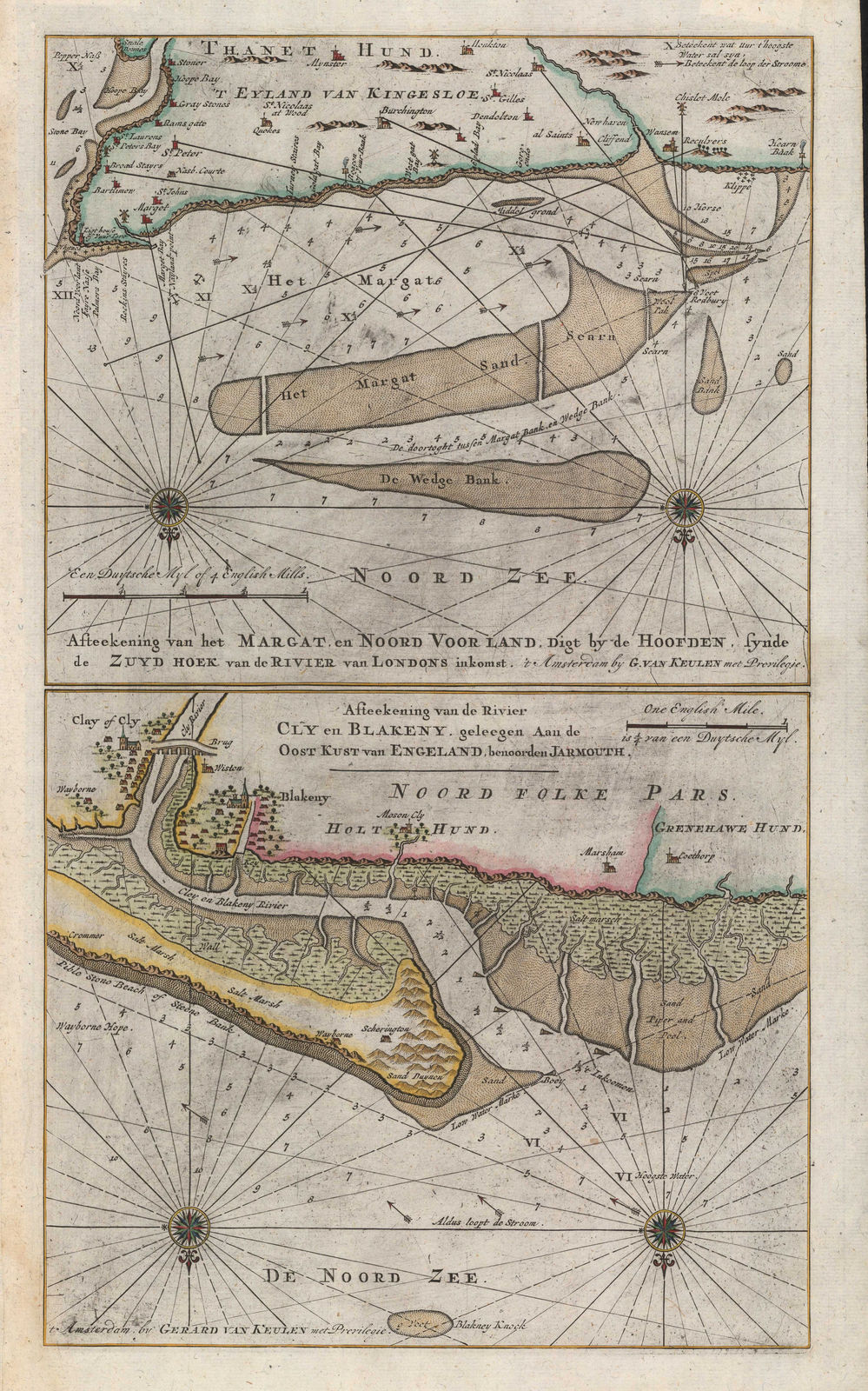 Gerard van Keulen, [Thanet and the mouth of the River Blakeney], 1760 c.