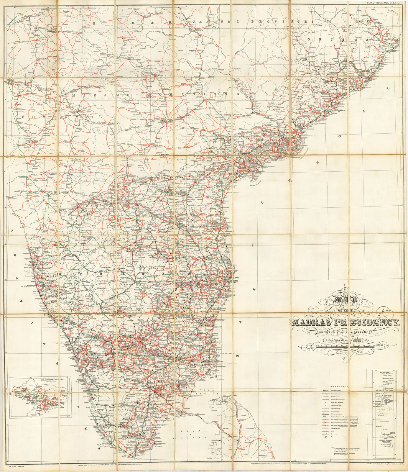T.S. Duraiswami Ayyar, Map of the Madras Presidency, 1943