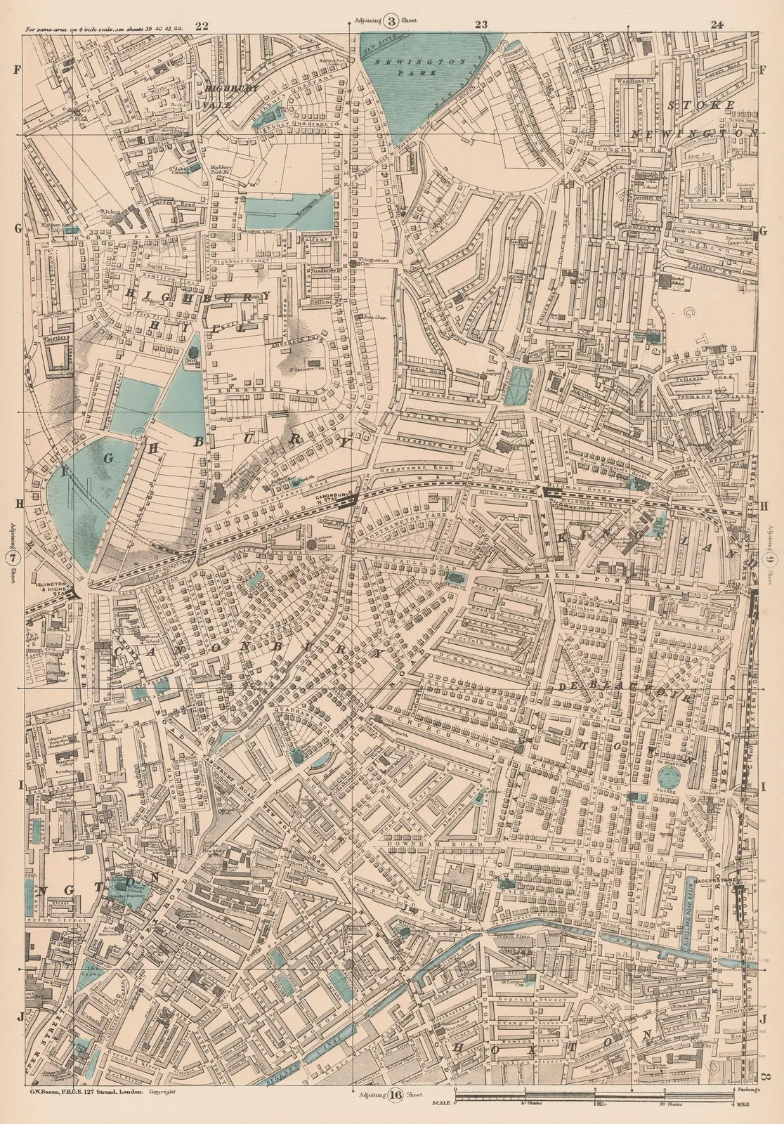 George W. Bacon, Highbury, Newington Green & Canonbury, 1886