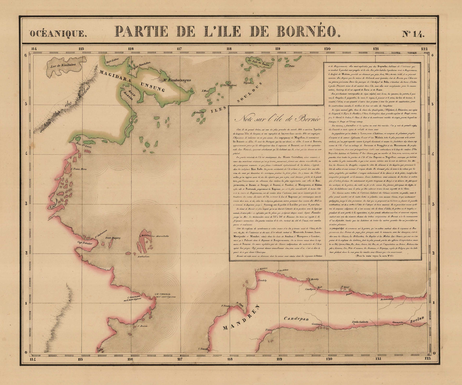 Philippe Vandermaelen, North-eastern Borneo, 1827