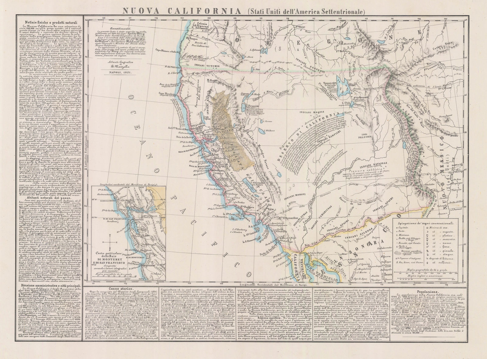 Benedetto Marzolla, Nuova California, 1851