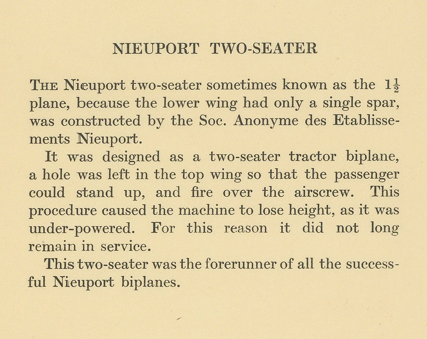 Howard Leigh, Aviation - Nieuport two-seater, 1934