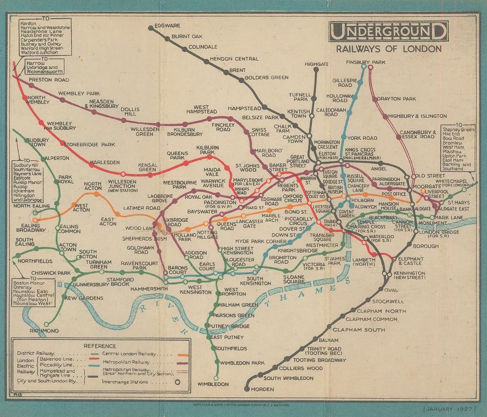 Fred H. Stingemore, Underground Railways of London, 1927