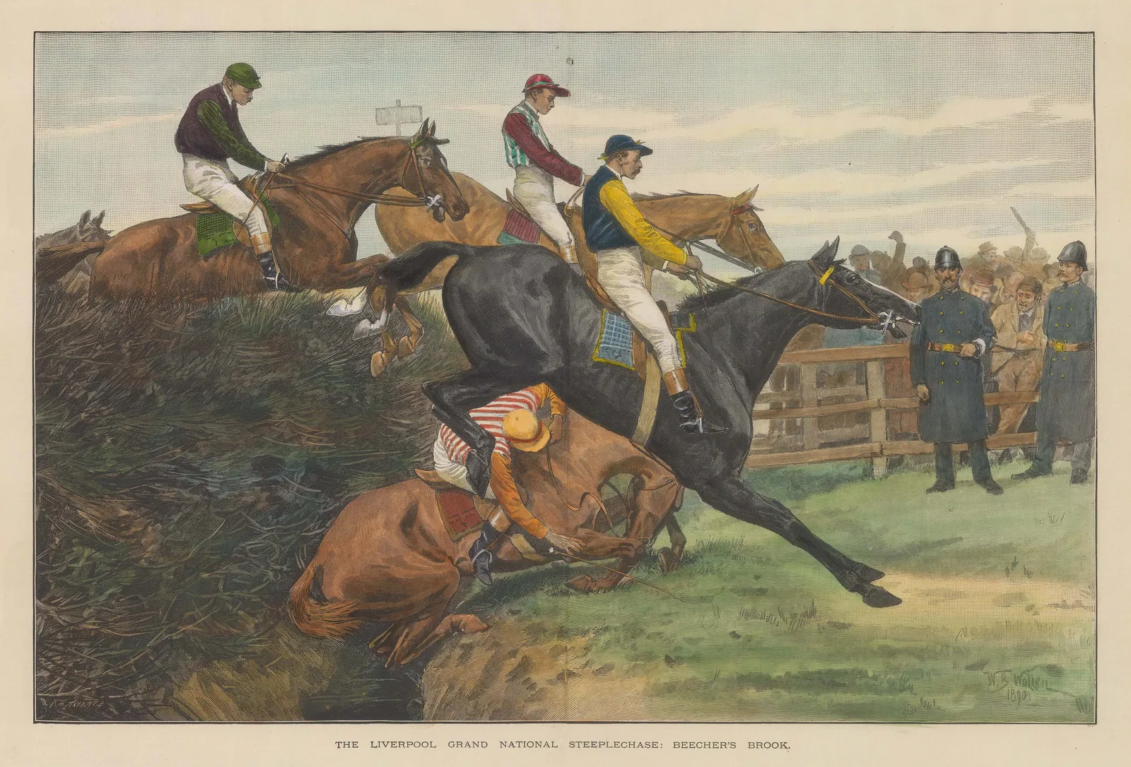 Illustrated London News (ILN), Horse Racing - Grand National Aintree, 1890 c.