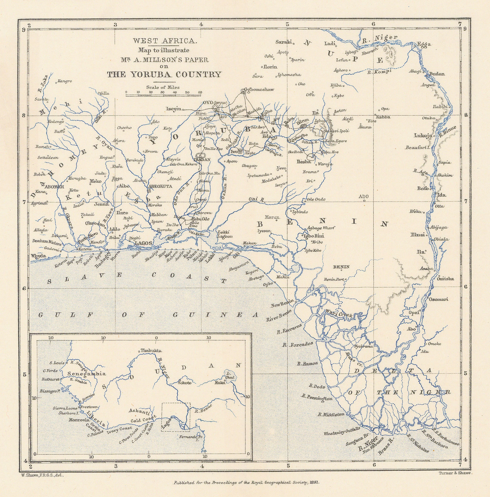 Royal Geographical Society (RGS), Nigeria & Benin - Yoruba Country, 1891