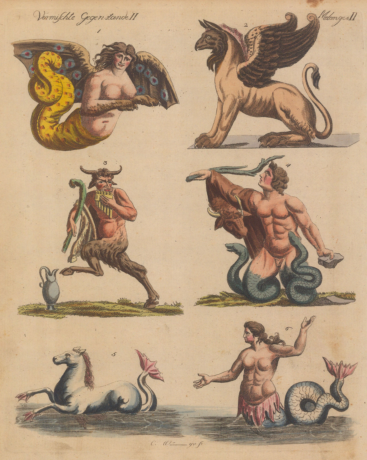 Friedrich Justin Bertuch, Mythology - Mythical Creatures, 1798