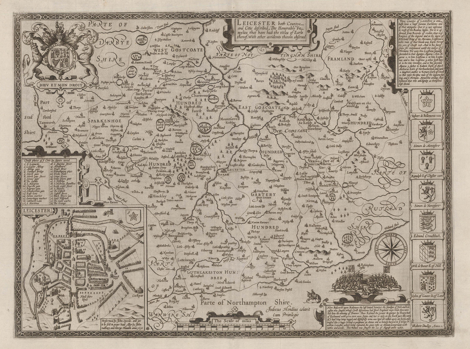 John Speed, Leicester, 1614