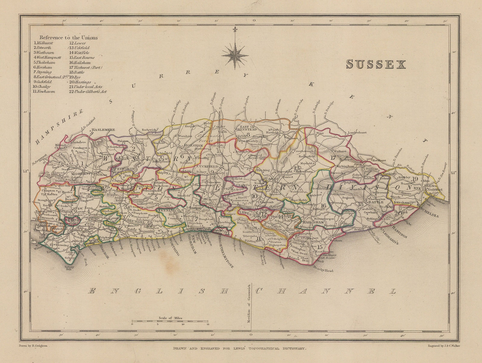 Samuel Lewis, Sussex, 1848