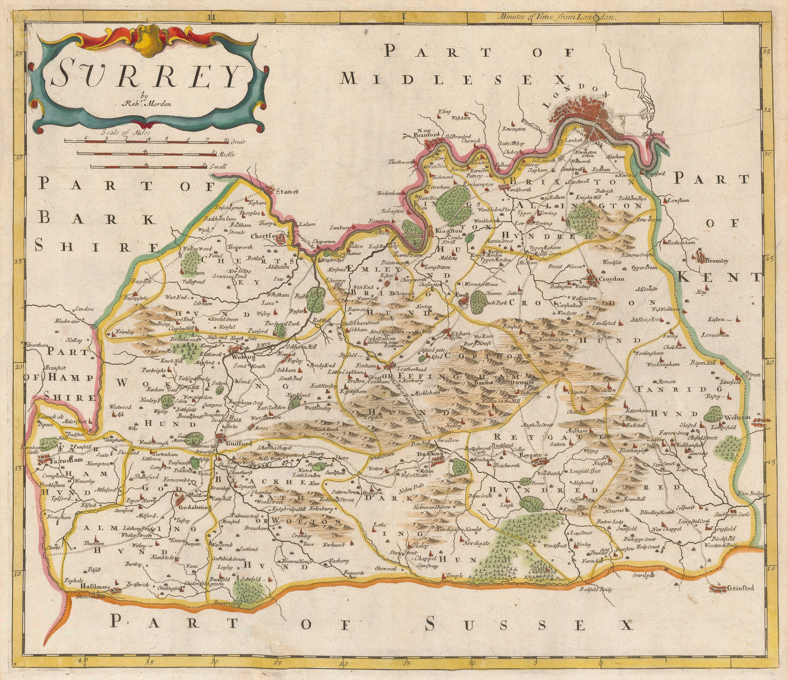 Robert Morden, Surrey, 1695