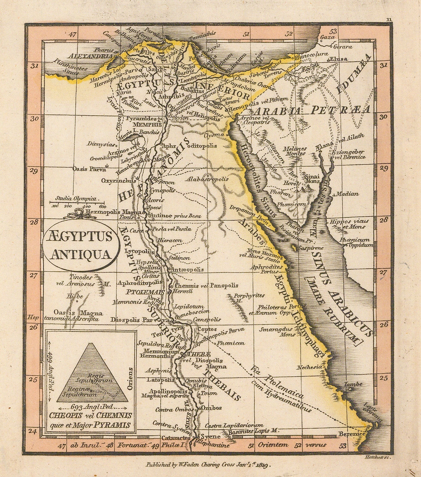 William Faden, Ancient Egypt, 1819