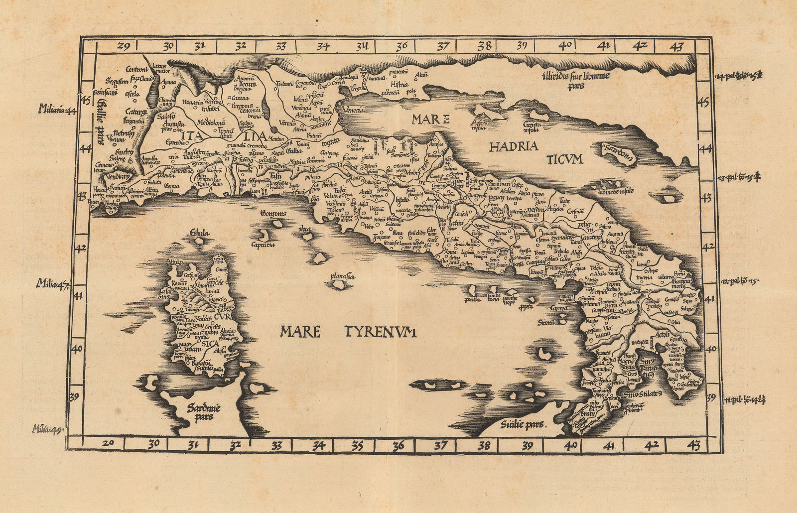 Claudius Ptolemy & Laurent Fries, Italy, 1541