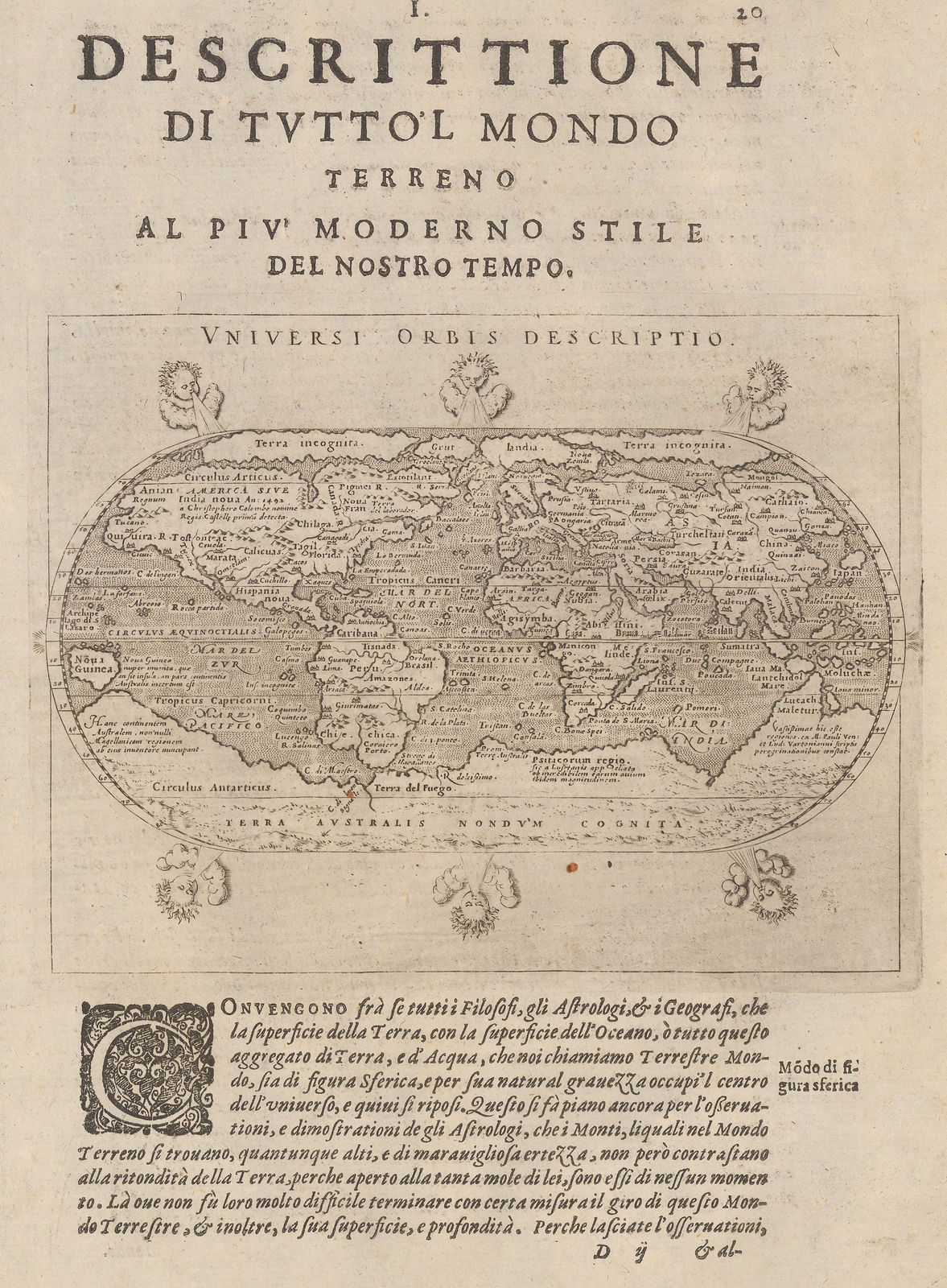 Giovanni Antonio Magini, Universi Orbis Descriptio, 1596