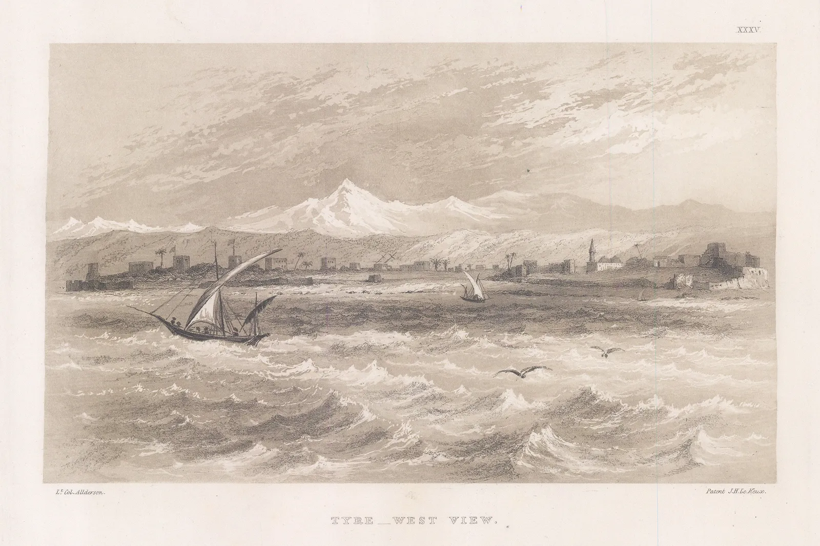 Lt. Col. Francis Rawdon Chesney, Lebanon - Tyre, 1850