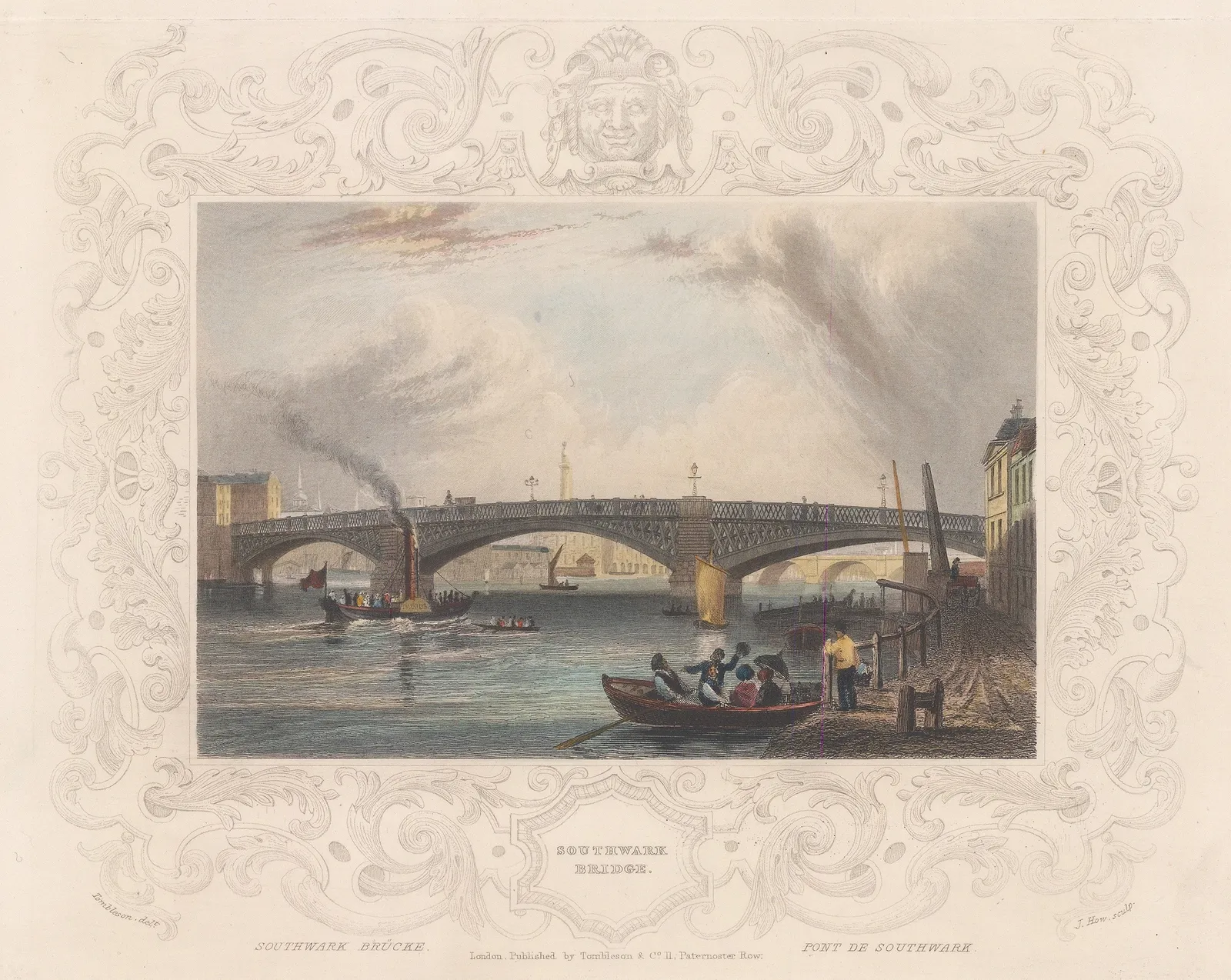 William Tombleson, London - Southwark Bridge, 1845
