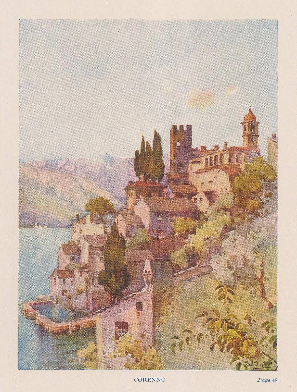 A. & C. Black Ltd., Italy - Lake Como, Corenno, 1915