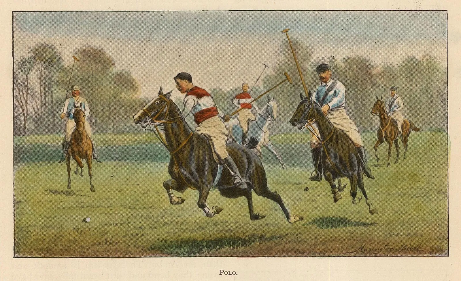 Ency. of Sport, Polo - Match being played, 1910