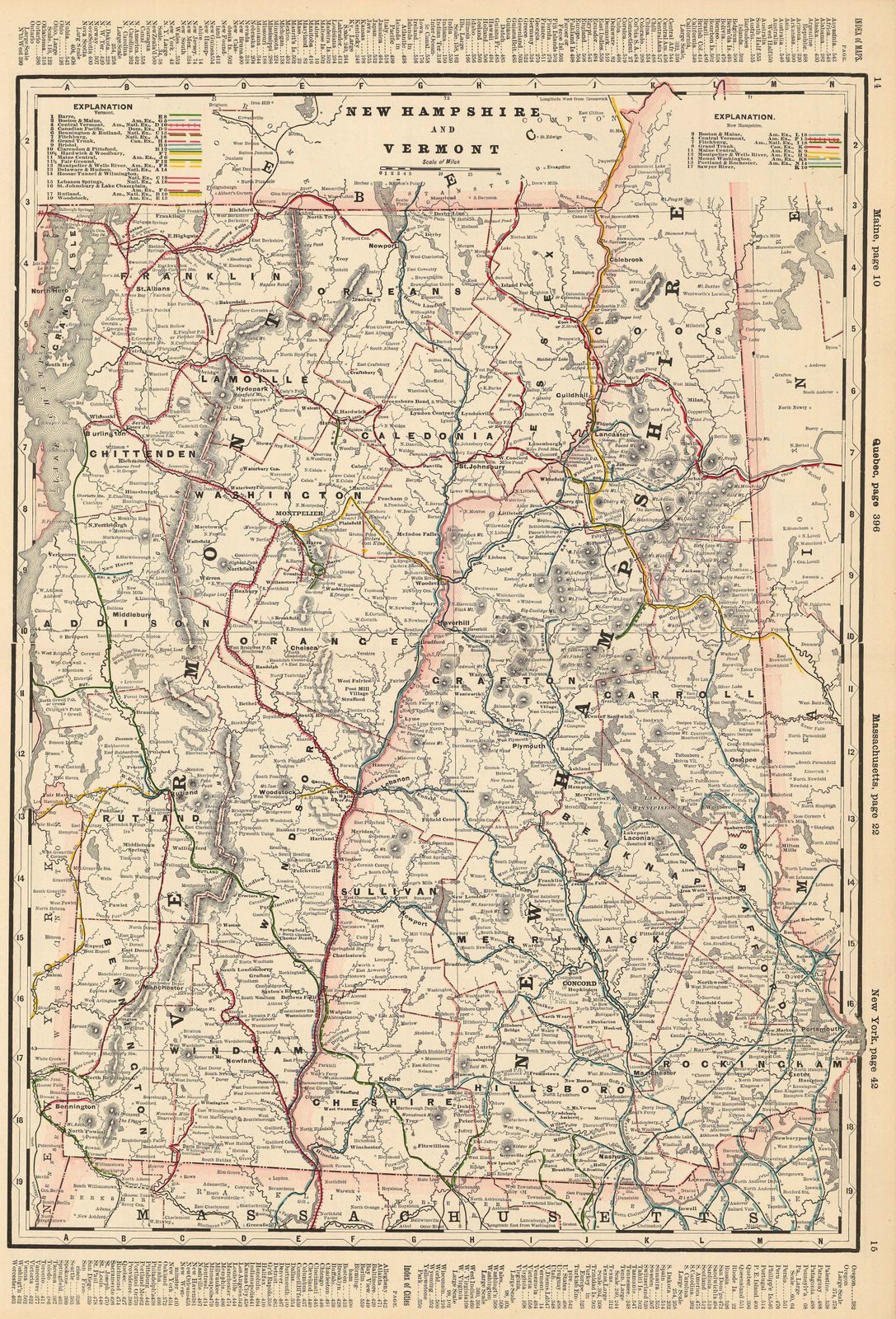 George Cram, New Hampshire and Vermont, 1897