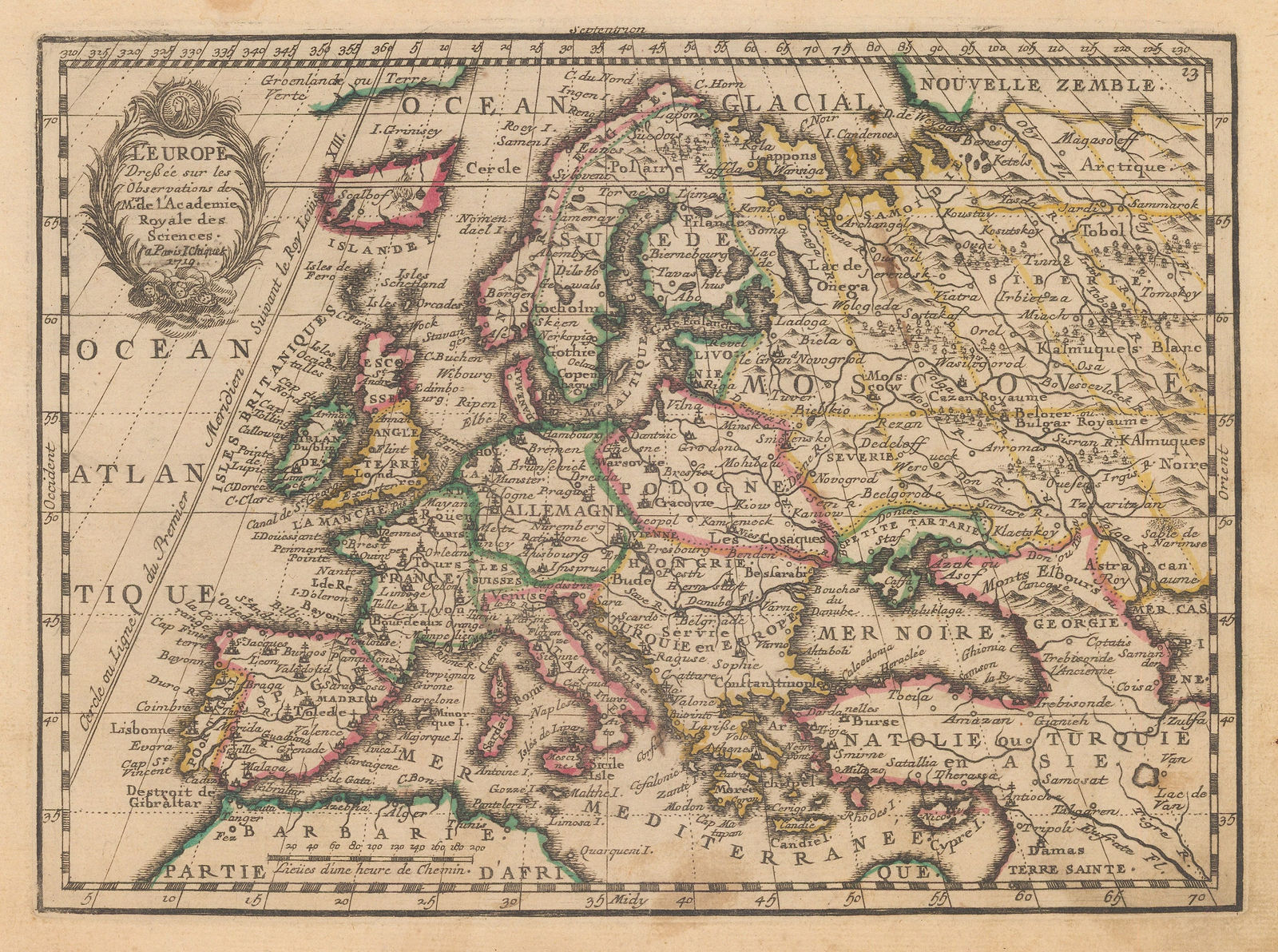 Jacques Chiquet, Europe, 1719