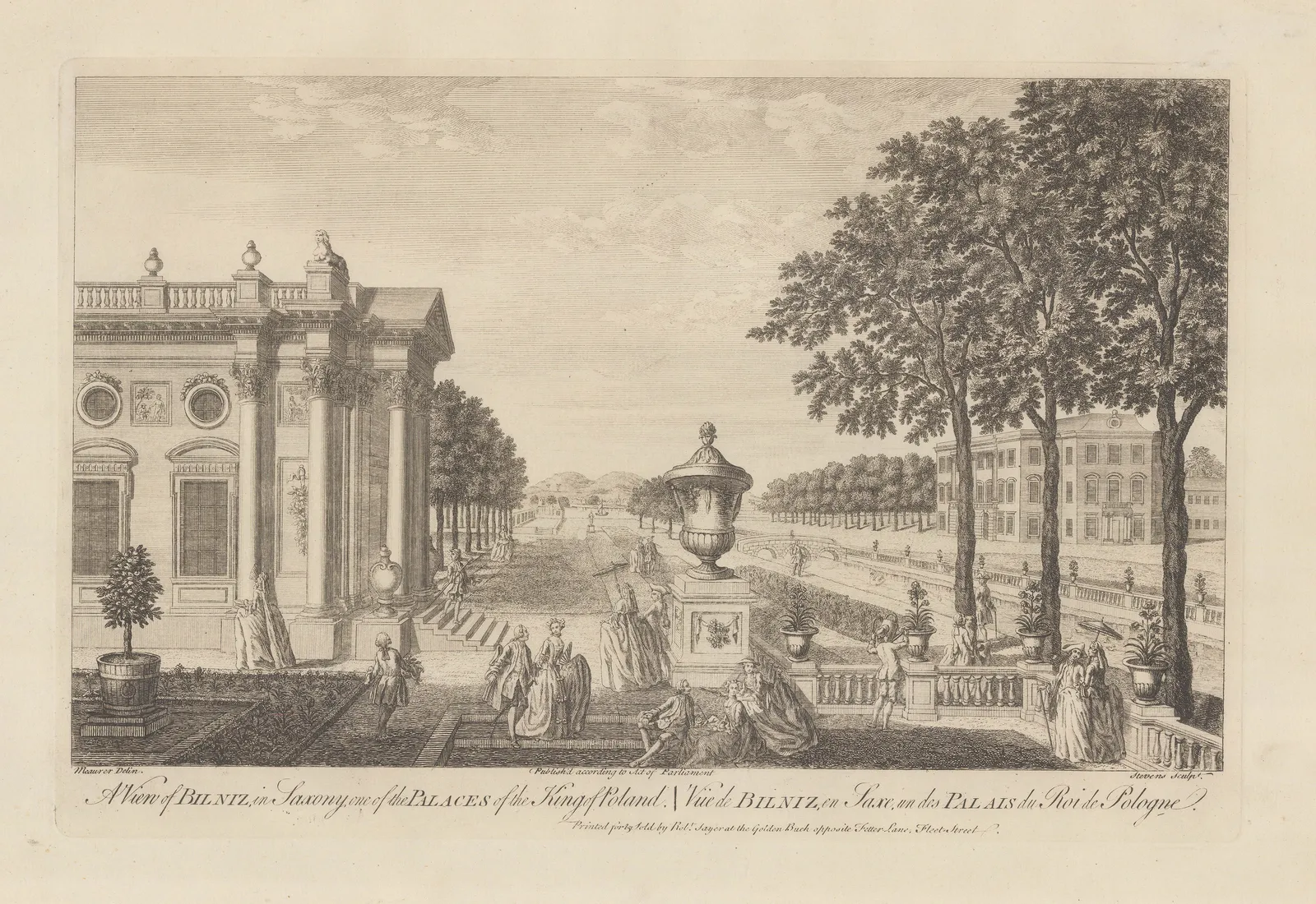 Robert Sayer, Germany - Dresden, Pillnitz Palace, 1774