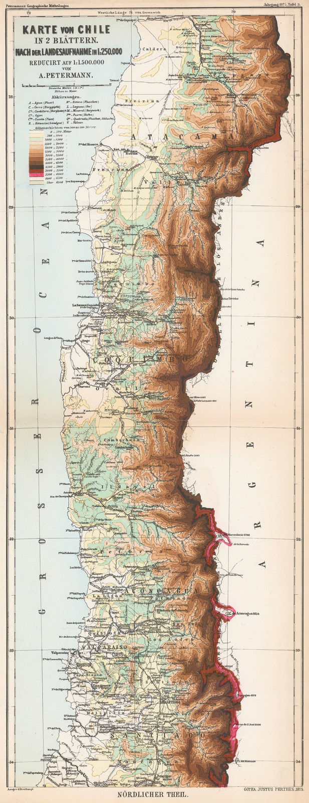 Justus Perthes, Northern Chile, 1875