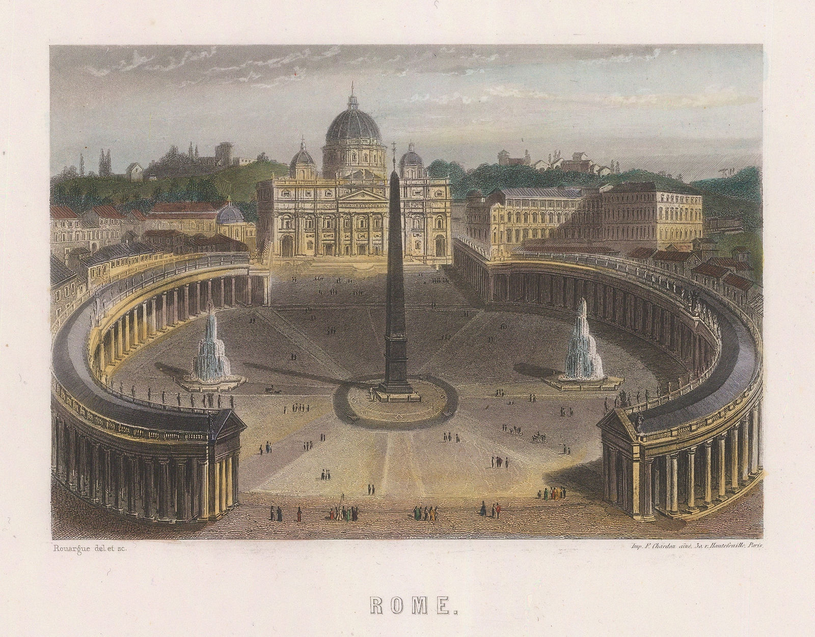 Conrad Malte-Brun, Italy - Rome, St. Peter's Basilica, 1855