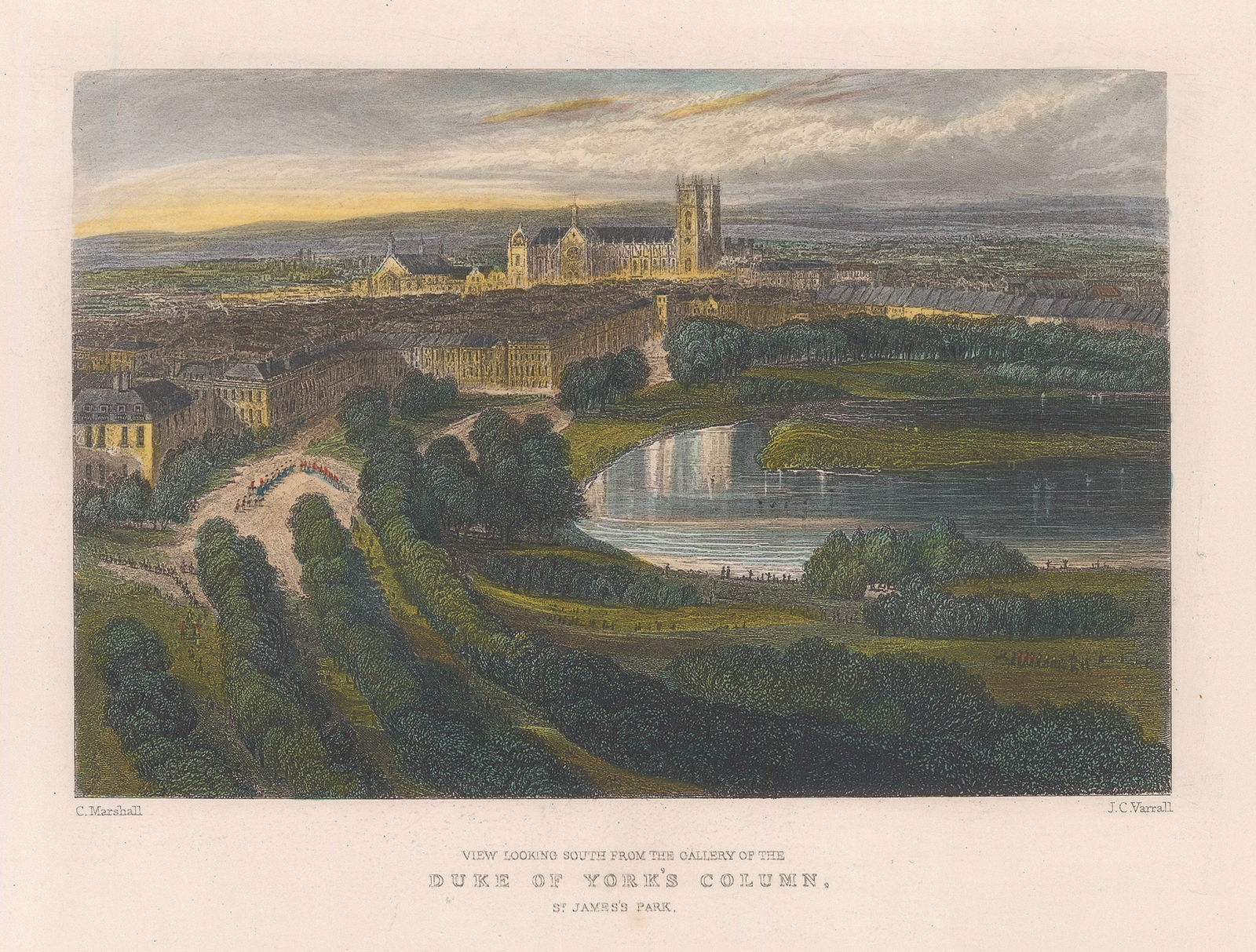 Charles Marshall, London - St. James's Park and Westminster Abbey, 1842