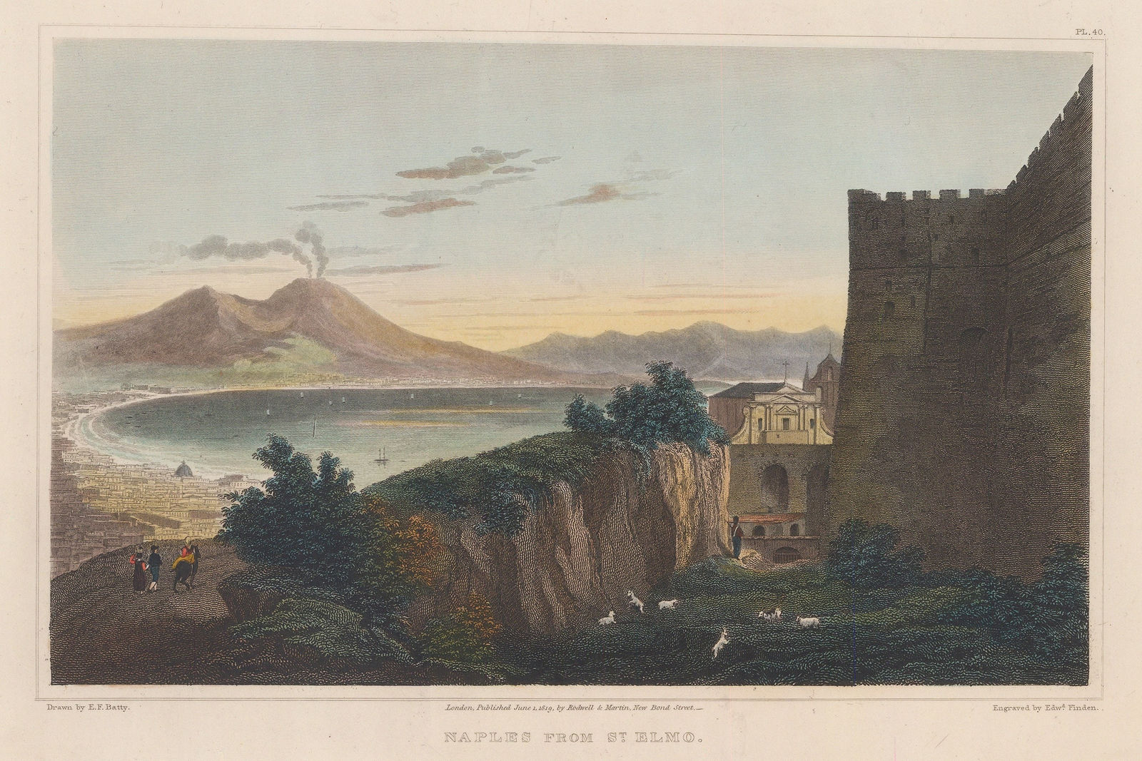 Elizabeth Batty, Italy - Naples, Mount Vesuvius, 1820