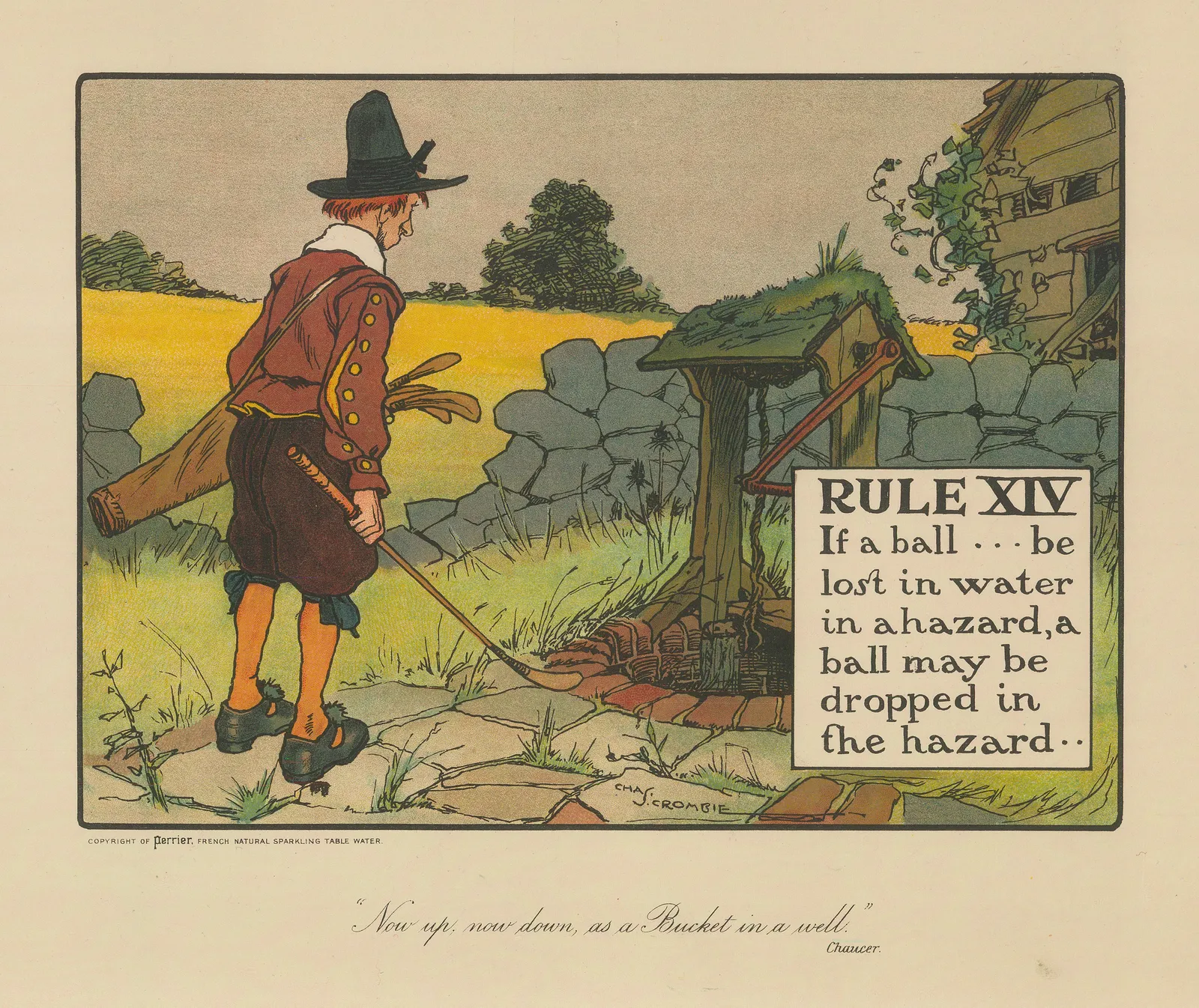 Charles Crombie, Golf - Cartoon, Rules of Golf, 1905