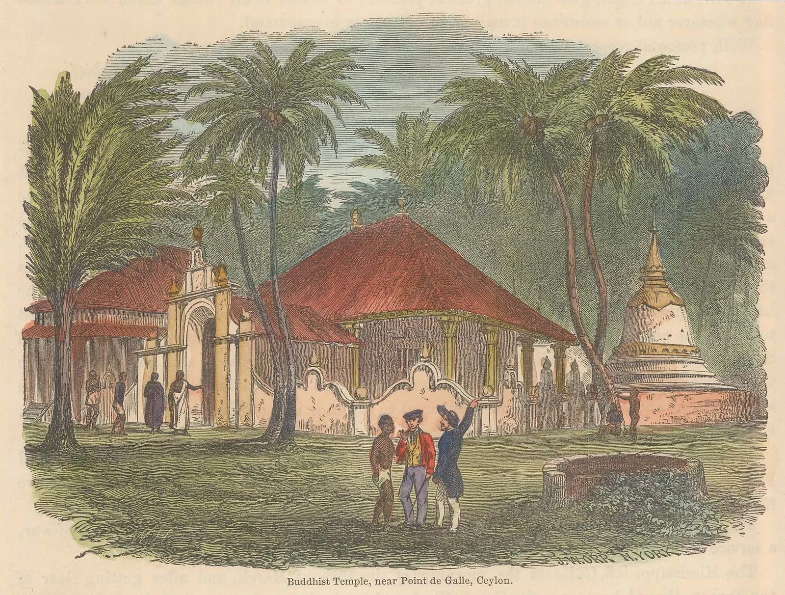 Matthew Perry, Sri Lanka - Point de Galle, Buddhist Temple, 1856