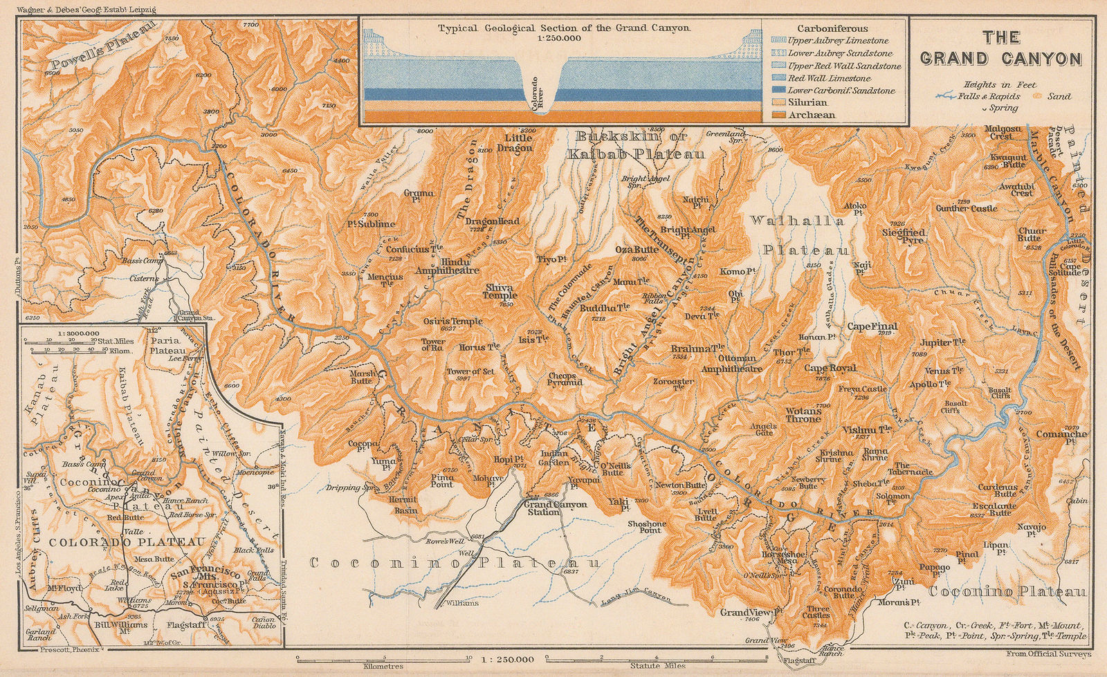 Karl Baedeker, The Grand Canyon, 1909