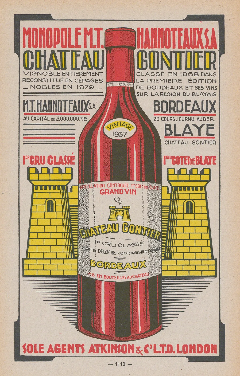 Walter Crotch, Wine - Château-Gontier, 1947
