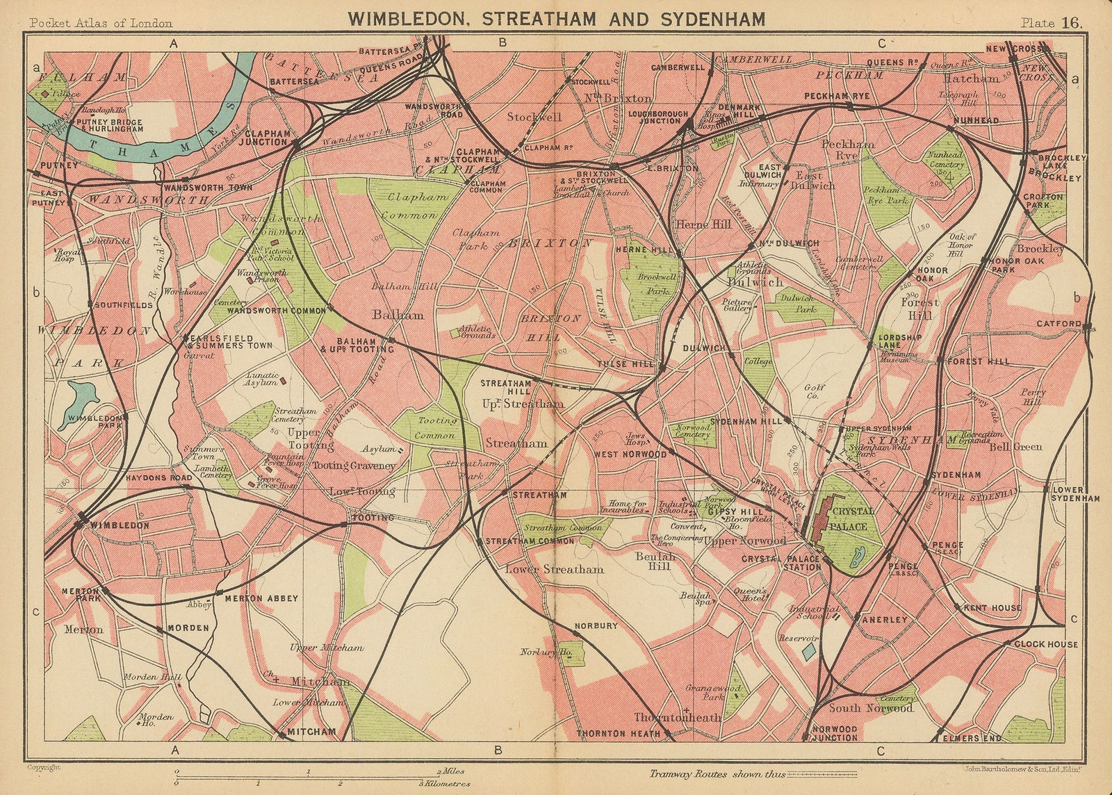 J.G. Bartholomew, Wimbledon, Streatham and Sydenham, 1929