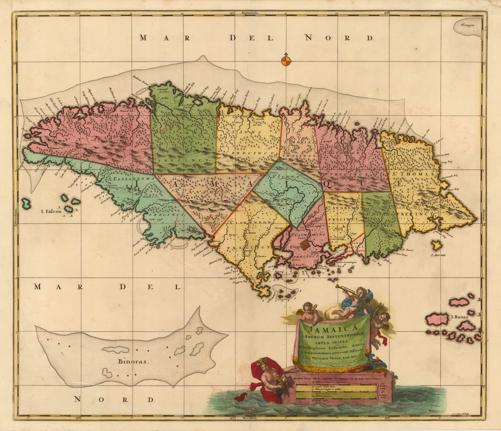 C. & N. Visscher, Jamaica, 1680 c.
