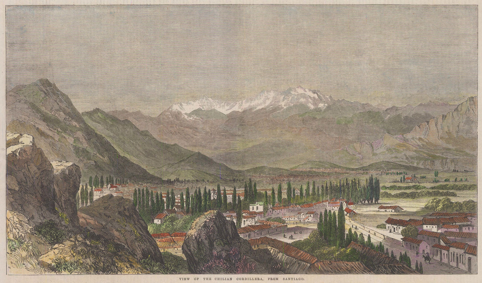 Illustrated London News (ILN), Chile - Andes, Cordillera Mountains, 1864