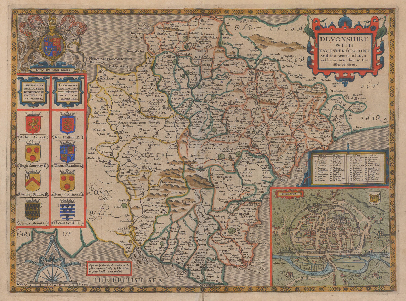 John Speed, Devonshire, 1627