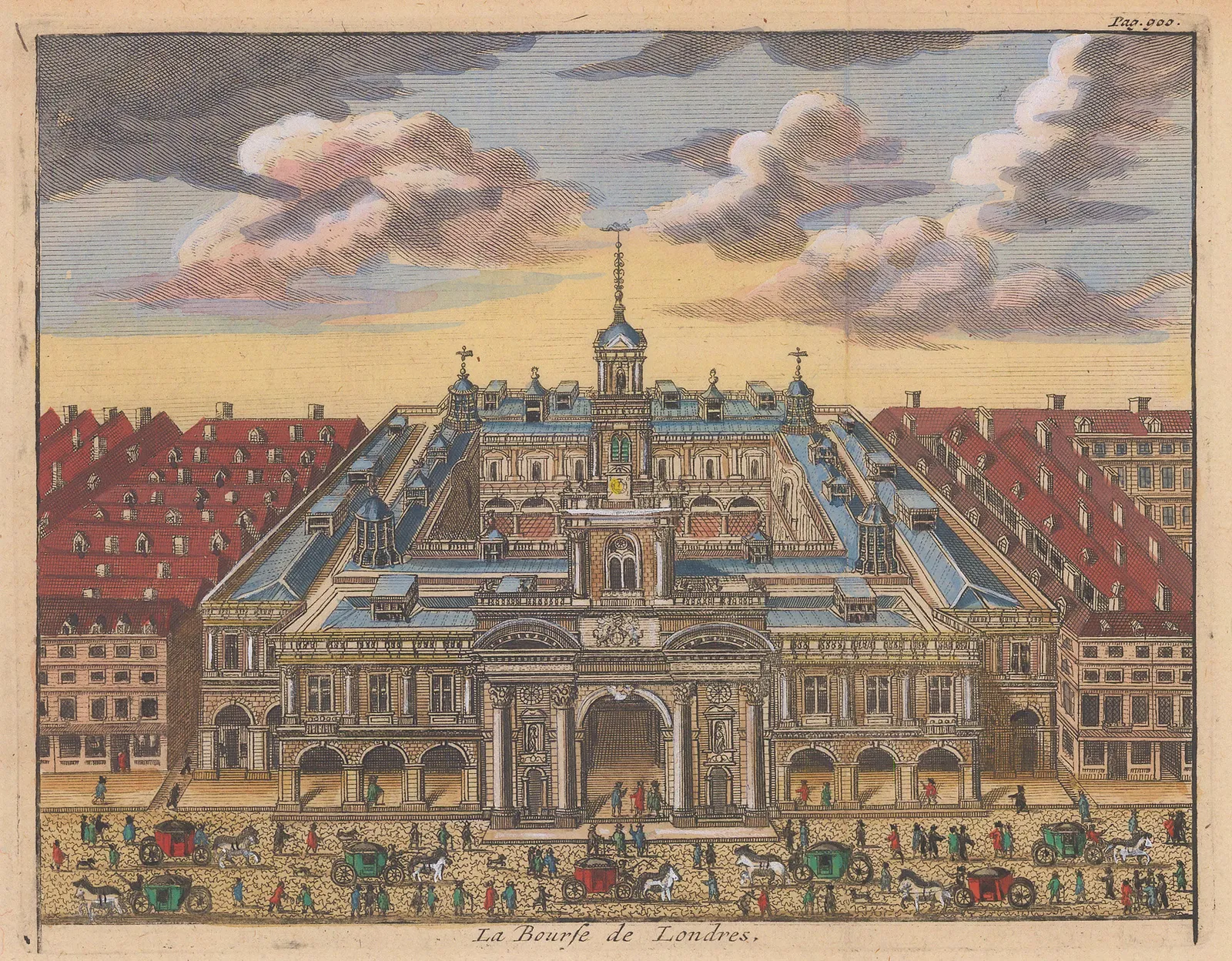 Pieter Van der Aa, London - Royal Exchange, 1725