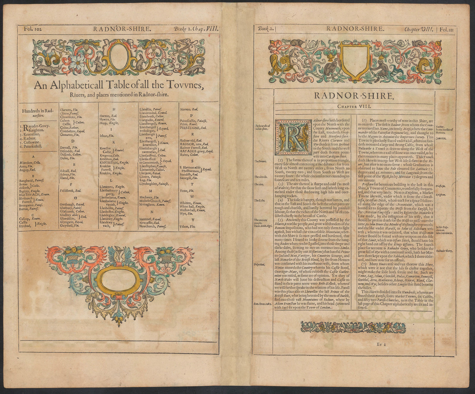 John Speed, Radnorshire, 1616