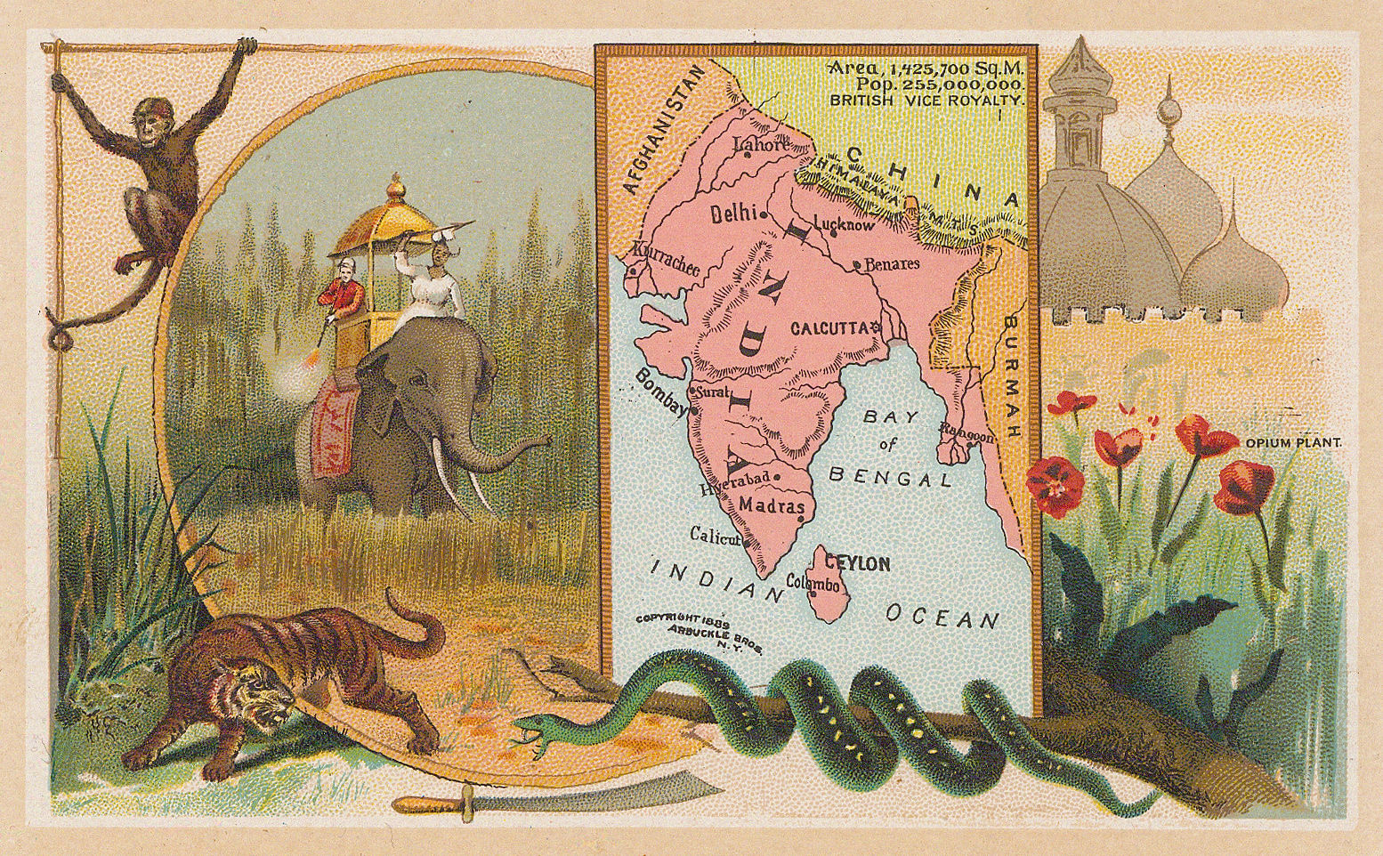 Arbuckle Brothers Company, India, 1889