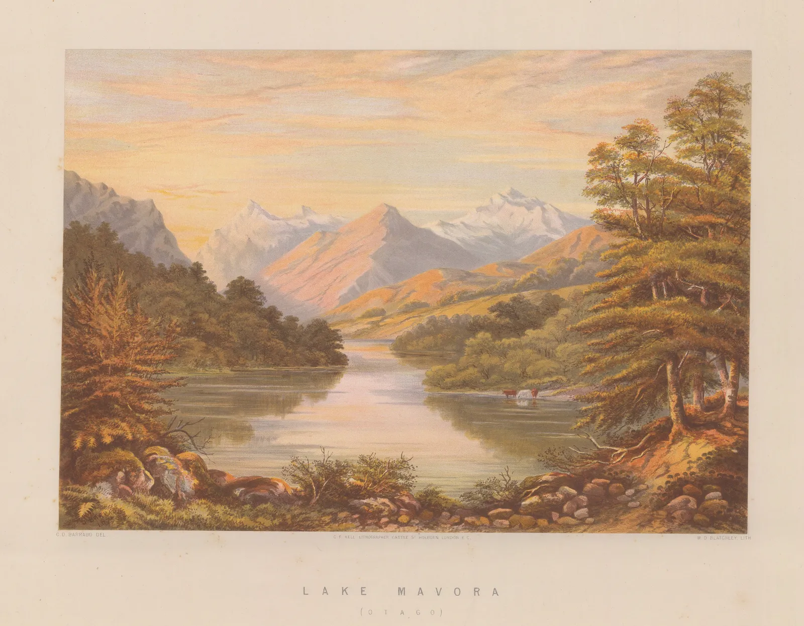 Charles Decimus Barraud, New Zealand - Lake Mavora, 1877