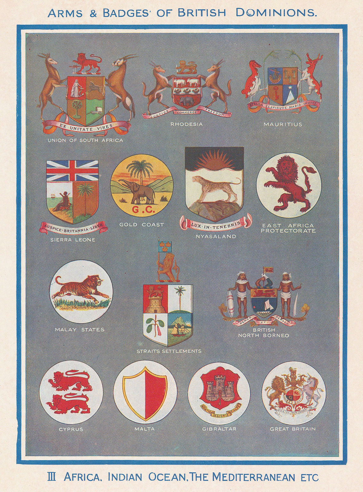 Boy's Own, Arms & Badges - British Dominions, 1920 c.