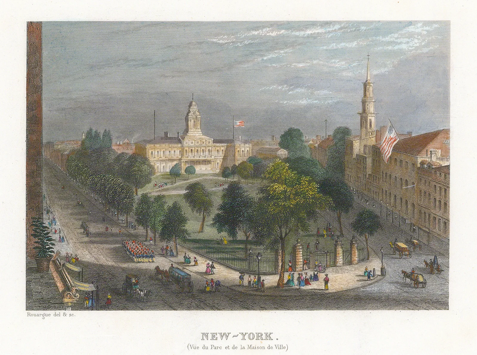 Conrad Malte-Brun, New York City - City Hall Park, 1841