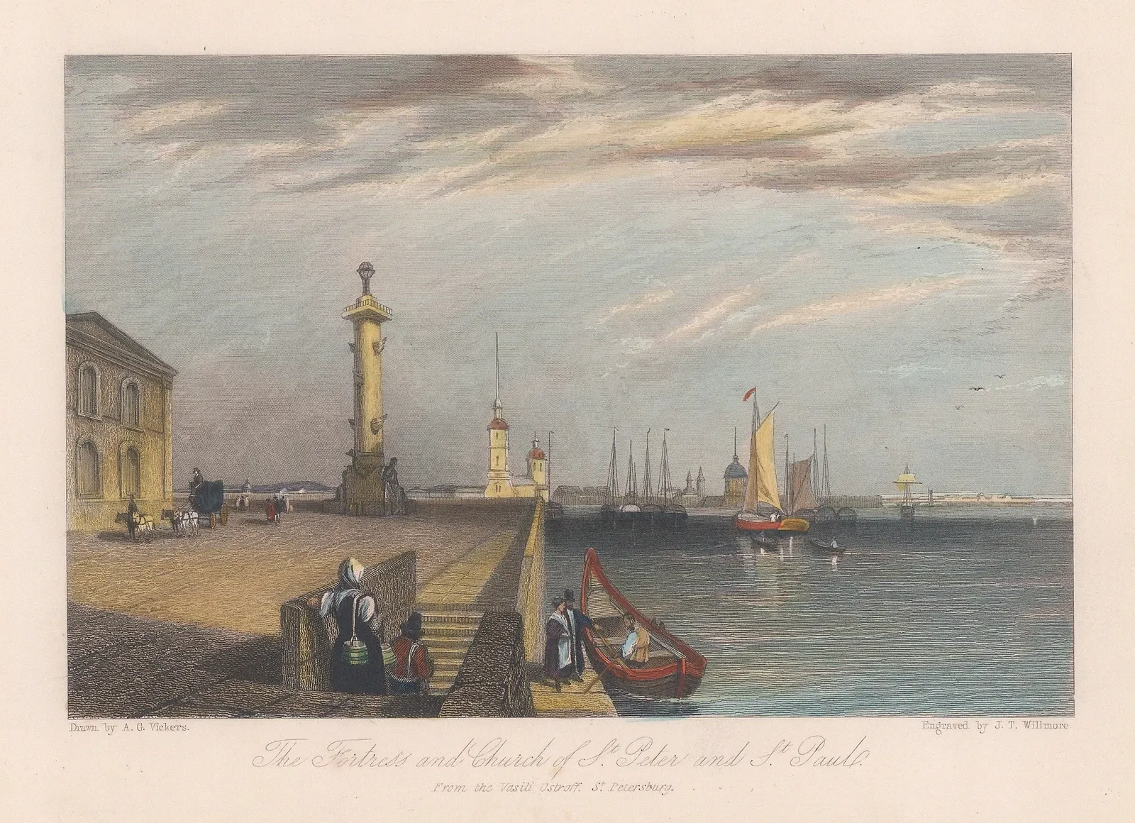 Alfred Vickers, Russia - St Petersburg, Peter and Paul Fortress, 1835