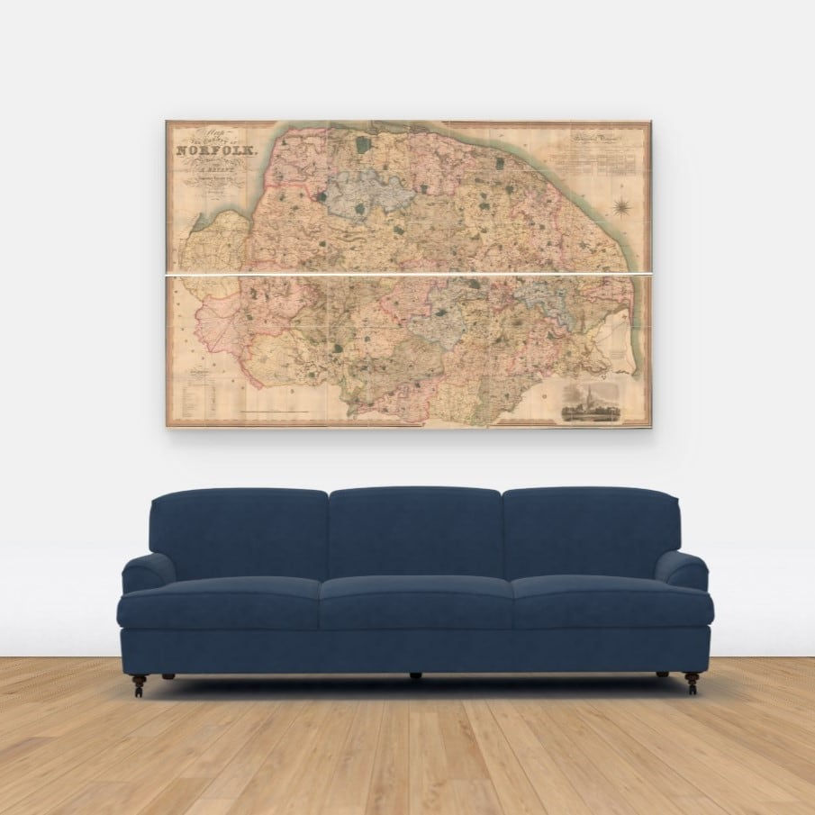 Andrew Bryant, Map of the County of Norfolk, from Actual Survey, 1826