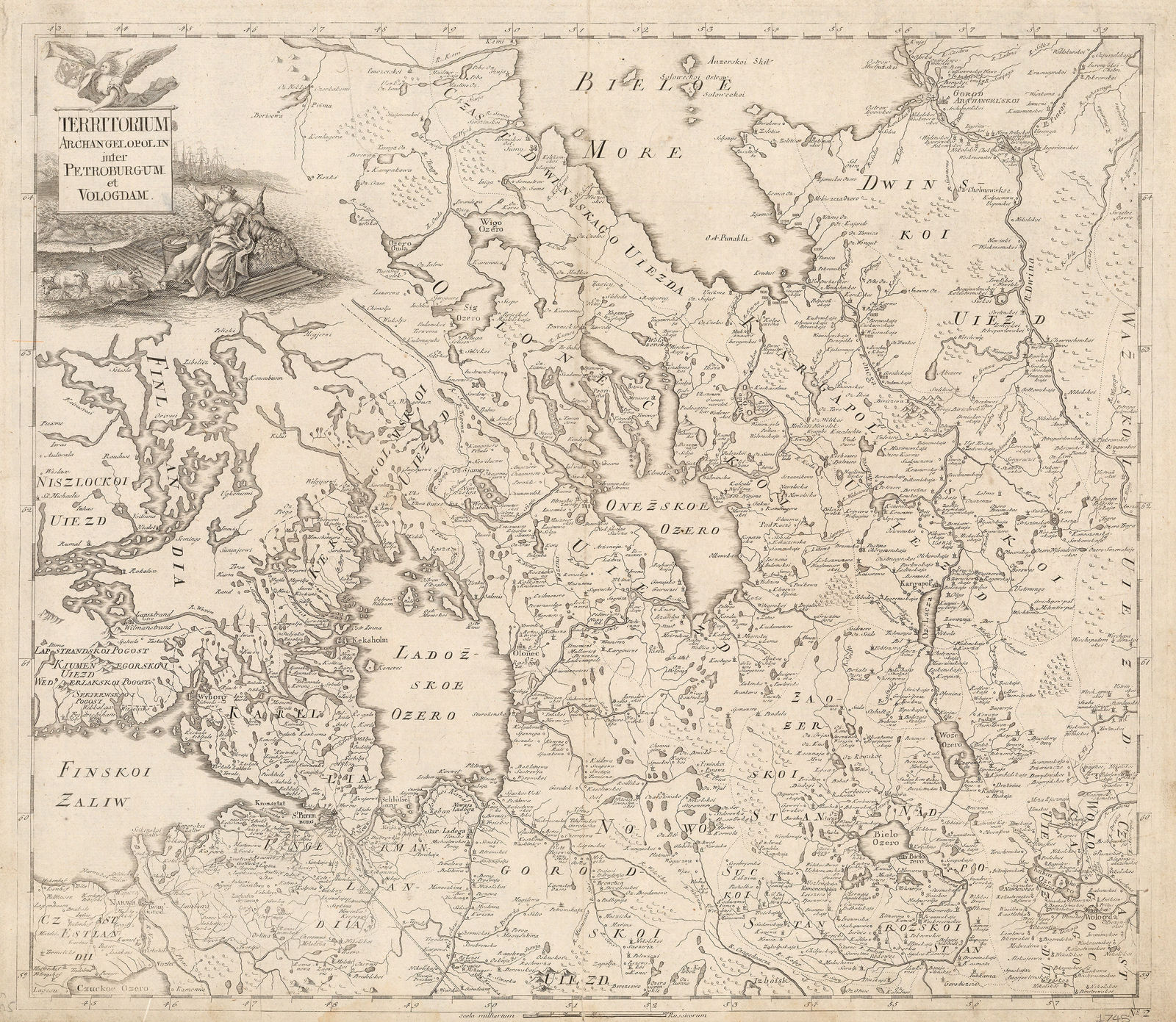 Joseph-Nicolas De L'Isle, North-western Russia, 1745